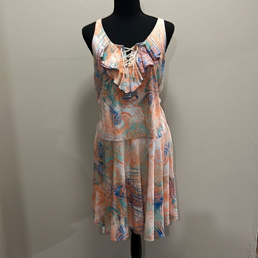 - Ralph Lauren multi colored paisley dress PL